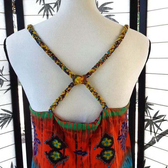 Forever 21 Tie Dye Braided Strap Open Back Top - Picture 5 of 11